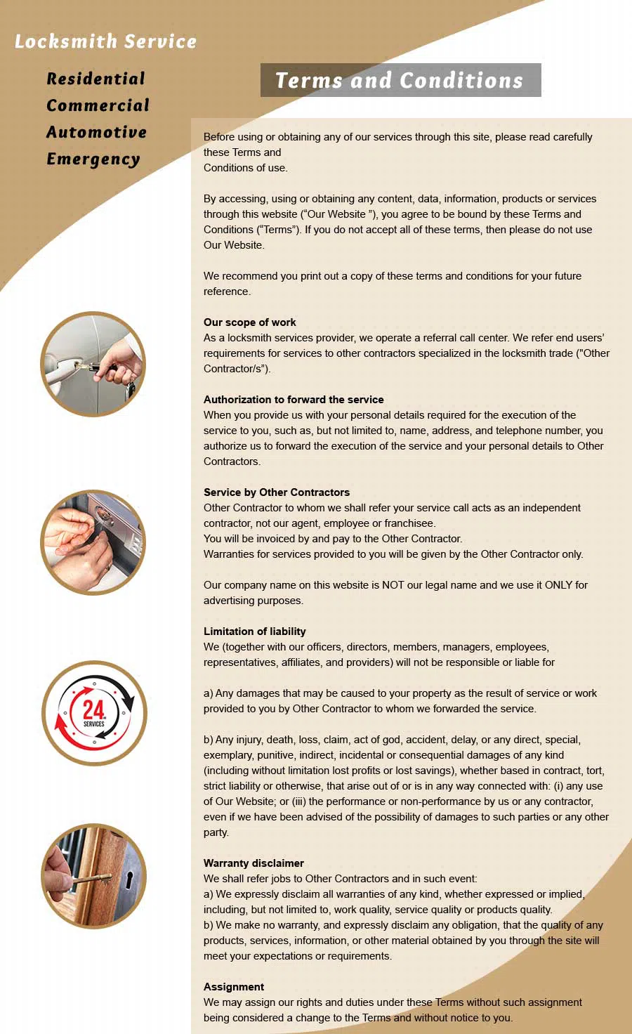 Erie Locksmith Store, Erie, CO 303-357-8338 - Terms-and-Condition